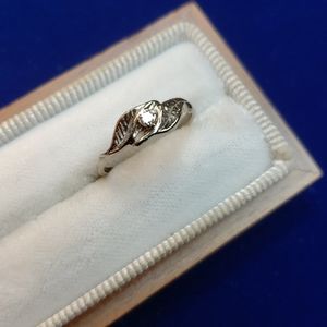 14K Vintage Art Nouveau Diamond Engagement Ring